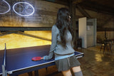 レイヤードプレーテッドチャコールミニスカート