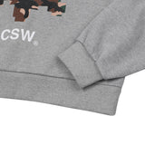 Cat Save The World カーモピクセルアートフードTシャツ (2Color)