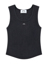 HORIZON RING SHORT SLEEVELESS [CHARCOAL]