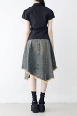 Reneck denim ankle skirt