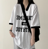 Take color matching line short sleeve