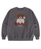 ブークレ テディ ニット スウェットシャツ [CHARCOAL]