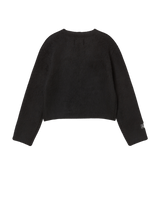 25FW WOMAN Vネッククロップソリッドカーディガン ブラック