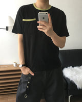 トフ クロップ コントラスト ショートスリーブ Tシャツ 3C