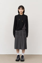 (W) Tes Pintuck Pleats Skirt