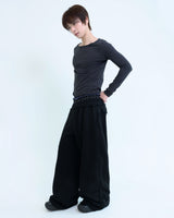 Stud underwear sweatpants - Black