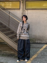 Natey Raw Edge Balloon Denim Pants