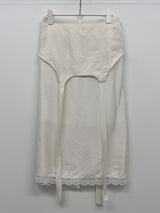 Fold Satin Lace Skirt