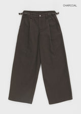 [MADE] Girliven Herringbone Single-Tuck Wide Pants