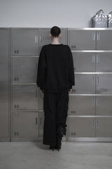 [MADE / unisex ] レザーロゴパッチスウェットシャツ