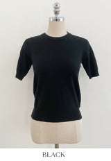 Today Round Basic Short Sleeve Knit