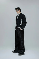 Colorblock Padded Cropped Jacket