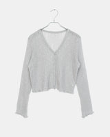 アシフリルパンチングシースルーカーディガン
