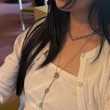 drop button necklace