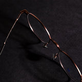 Knouun Round titanium glasses CODE. 101. A PinkBrown