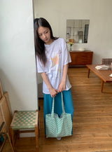 クオン プリント ルーズフィット ショートスリーブ Tシャツ
