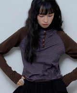 LOVE STRIPE HOODIE (PURPLE)_F24ZB065