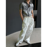 [MUSCLE FIT] Slit snap button denim shirts (3color)