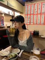 ハッシュウールラウンドカーディガン