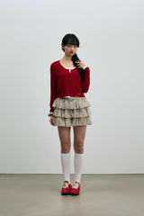MINI HEART CANCAN SKIRT PANTS / BEIGE