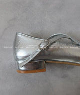 Enamel Cubic Merijane Flat Shoes