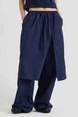 コットンバンディングスカートパンツ, Navy
