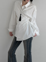 Robelli Two-Way Wrap Cotton Shirt