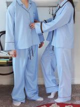 (M)STRIPED PAJAMA SET / SKYBLUE