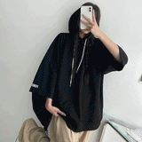 Rens over hooded short-sleeved T-shirt (3 colors)