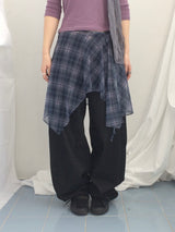 Misty Checkered Layered Skirt