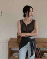 Tarp sleeveless & scarf set
