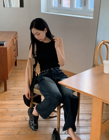 DEVELOP Print Denim Wide Pants