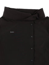 DRAPE COLLAR BLOUSE (BLACK)