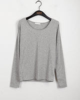 Alkan Basic Ribbed U-Neck Inner Long Sleeve T-Shirt