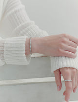 26SS★ [Premium Plating] Essence AB(W) Round Bezel Tennis Bracelet 3.0mm