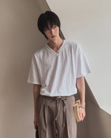 スラップVネックハーフTシャツ