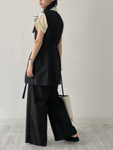 Raschel Nylon Slit Long Vest