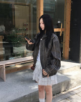 ウォッシングビッグポケット レザージャケット