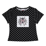 ポルカドットスパイダーTシャツ [ブラック]