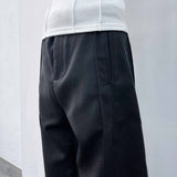 Shadow Black Seamed Wide Trousers
