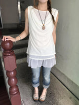 nine shirring layered top