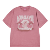 25SS ビーチオパンチュウサギピグメント半袖Tシャツ ピンク