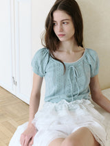 SKASHI RIBBON POINTED HALF KNIT SKY