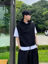 Semi crop hood vest