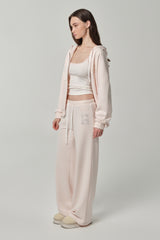 06 Crystal hooded zip-up, Pink