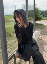 Inkku Midi Pleated Eyelet Skirt Pants