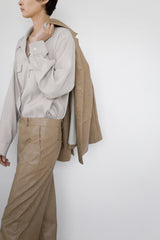 Faux leather jacket, Beige
