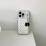 ホワイトドット MagSafe カードウォレット + MagSafe ケース