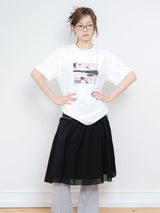 DELAY OFF キャットグラフィックTシャツ (ホワイト)