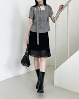 newdili scarf texture blouse